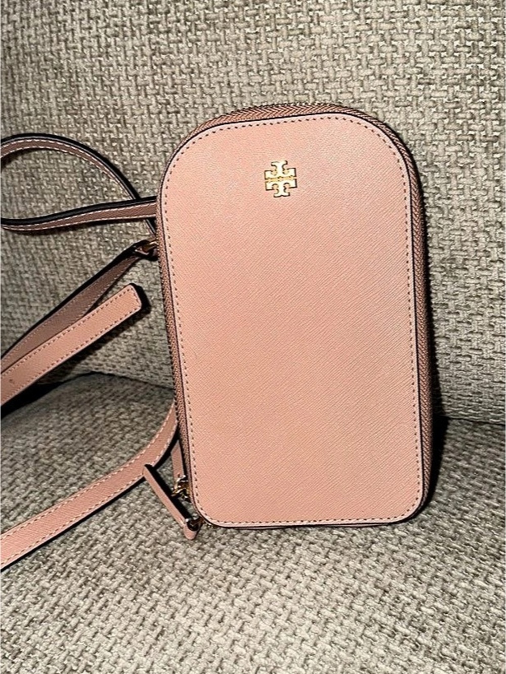 Tory Burch Robinson Phone Crossbody Bag Pink